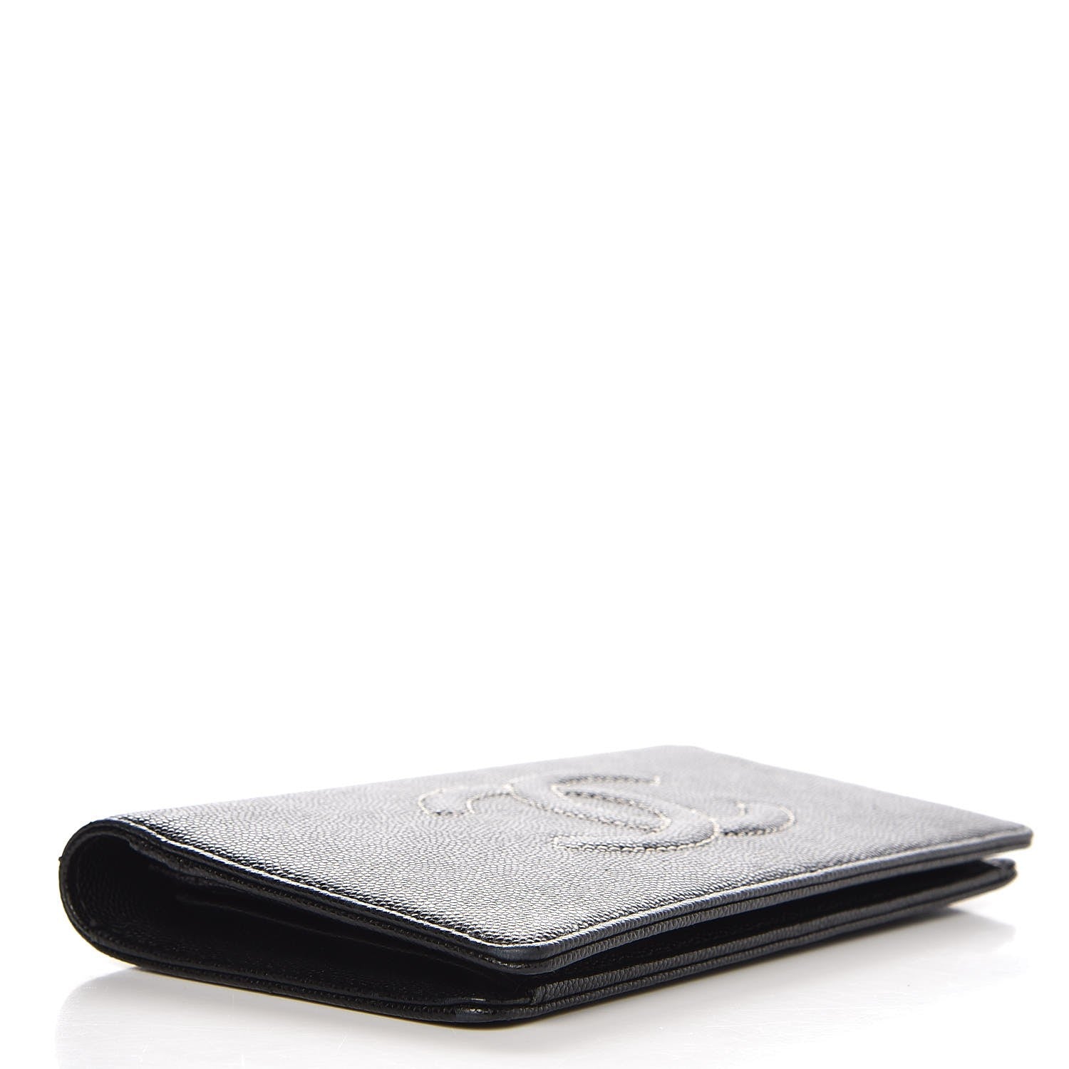 Chanel Caviar Stich Timeless CC Yen Wallet Black 4 of 10