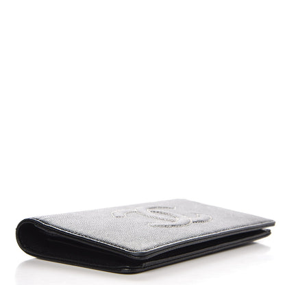 Chanel Caviar Stich Timeless CC Yen Wallet Black 4 of 10