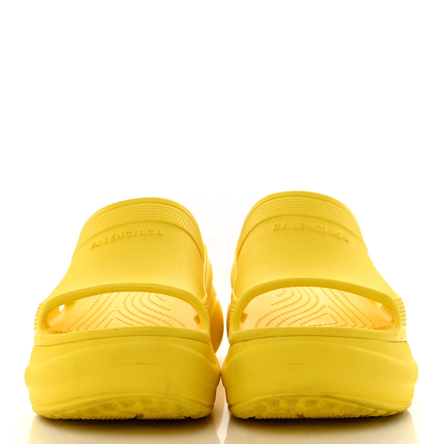 Balenciaga X CROCS Rubber Womens Pool Slides 40 Lemon 3 of 12