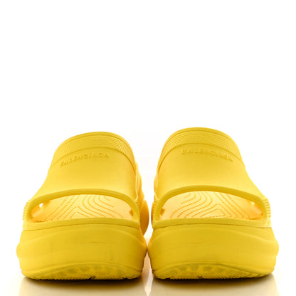 Balenciaga X CROCS Rubber Womens Pool Slides 40 Lemon 3 of 12