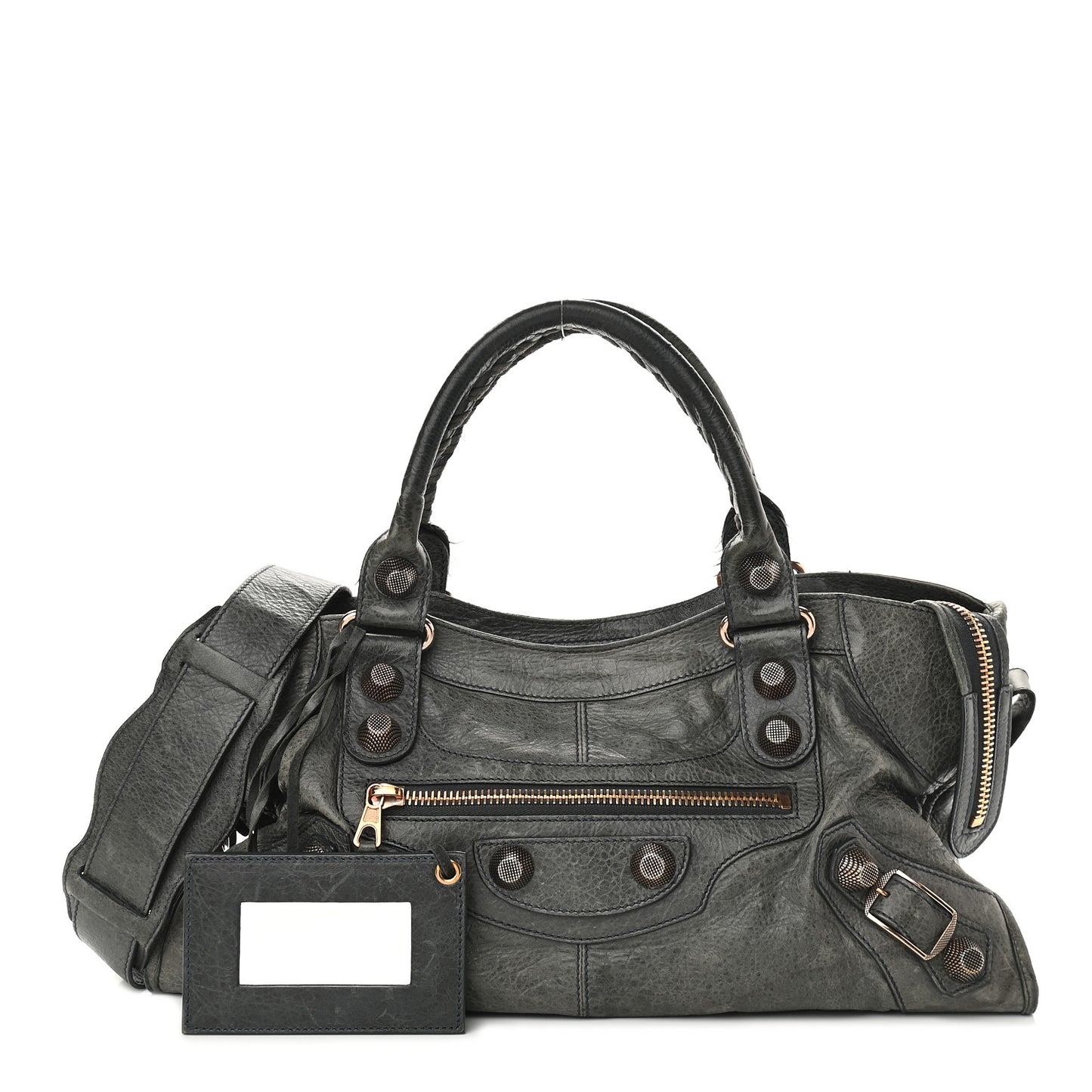 Agneau Giant 21 Rose Gold Hardware Part Time Anthracite