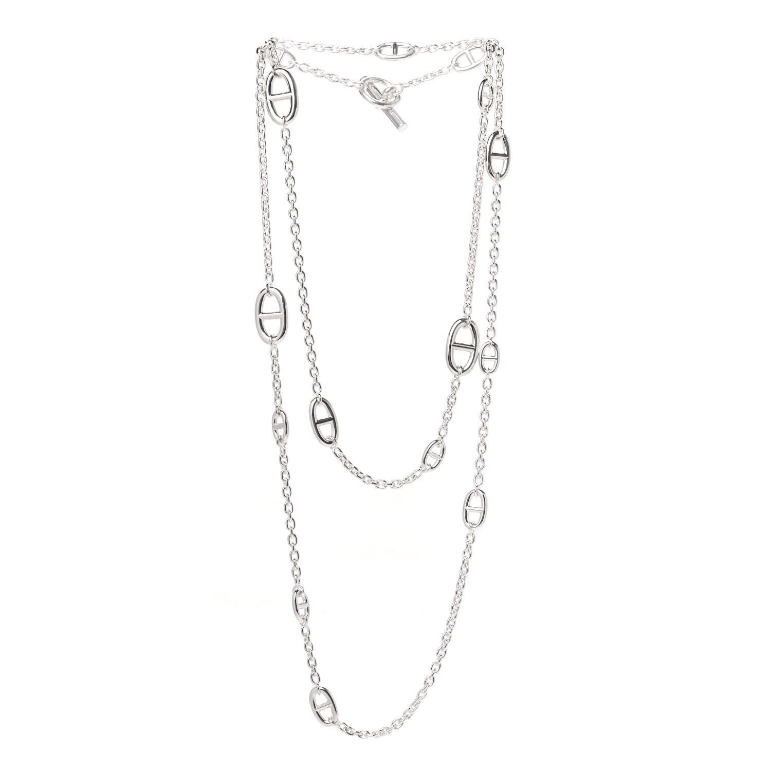 Hermes Sterling Silver Farandole Necklace 120 3 of 5