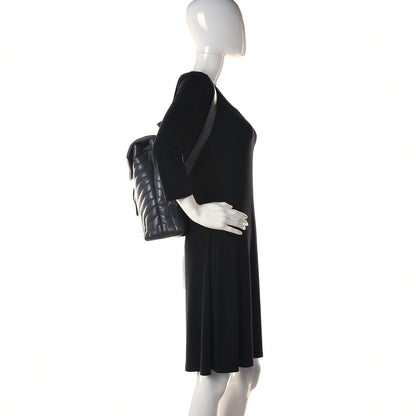 Saint Laurent Calfskin Y Quilted Monogram Medium Loulou Backpack Storm 2 of 16