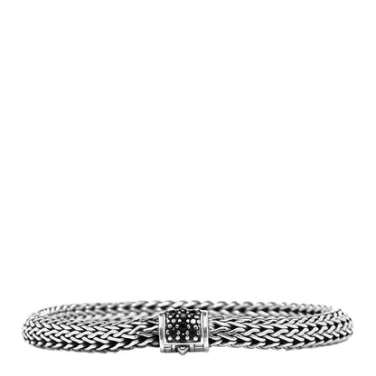 John Hardy Sterling Silver Black Sapphire 6.5mm Classic Chain Bracelet 1 of 6