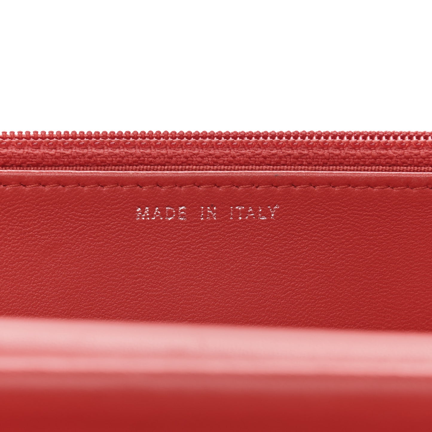 Lambskin Quilted Boy Wallet On Chain WOC Red