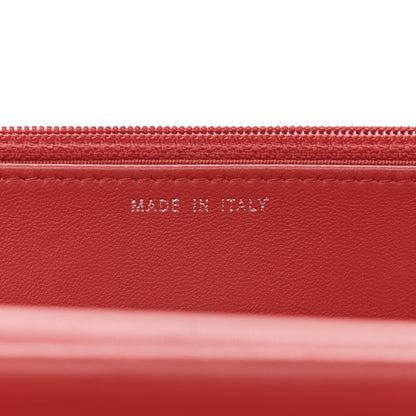 Chanel Lambskin Quilted Boy Wallet On Chain WOC Red 7 of 10