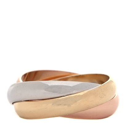 Cartier 18K Pink Yellow White Gold Classic Les Must De Cartier Trinity Ring 50 5.25 3 of 4