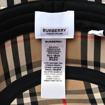 Burberry Technical Cotton Giant Check Globe Bucket Hat M Soft Fawn 7 of 7