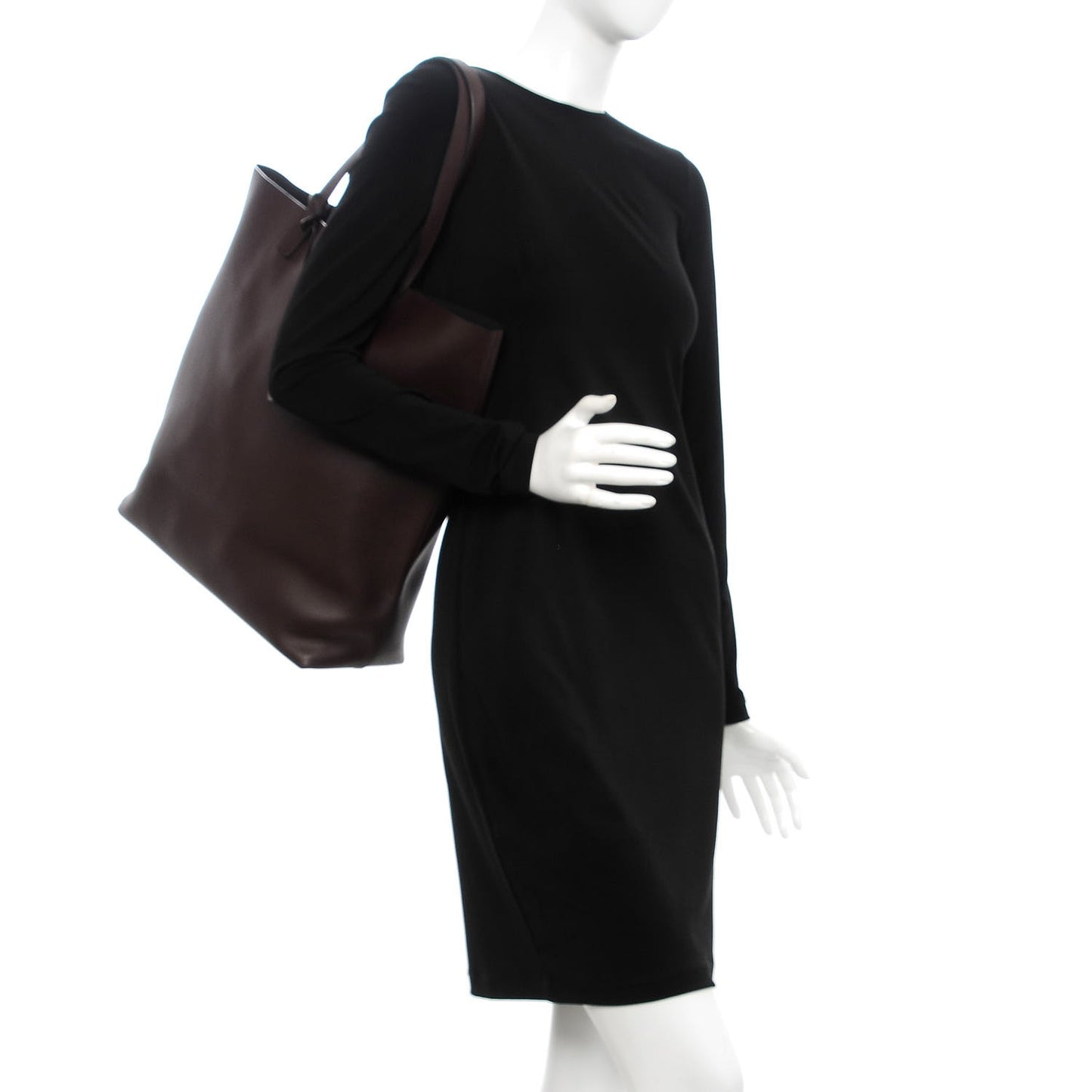 Calfskin Medium Shopping Tote Bordeaux