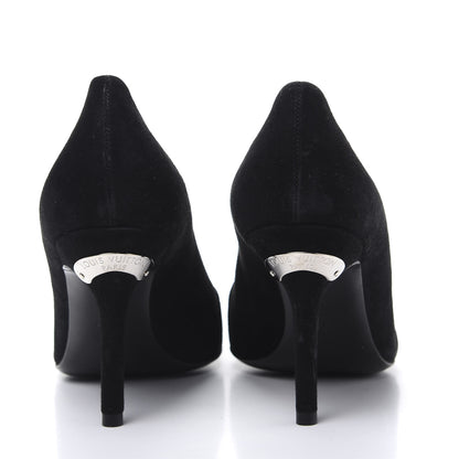 Louis Vuitton Suede Diana Pumps 37 Black 5 of 9