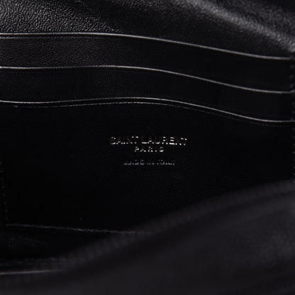 Saint Laurent Grain De Poudre Matelasse Monogram Mini Lou Camera Bag Black 8 of 10