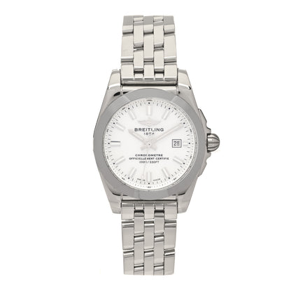 Breitling Stainless Steel Mother of Pearl 29mm Galactic Quartz Watch White W72348 1 of 5