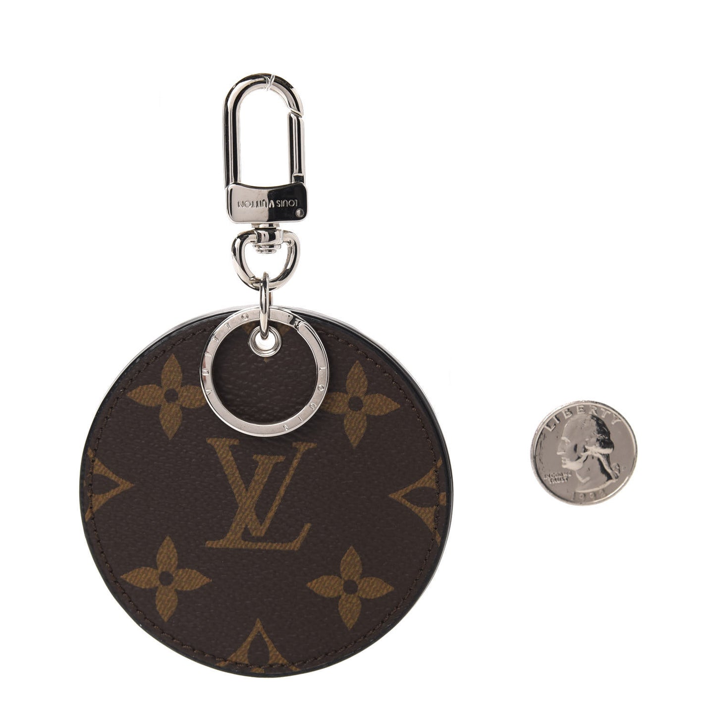 Monogram Corduroy Patchwork Bag Charm Key Ring