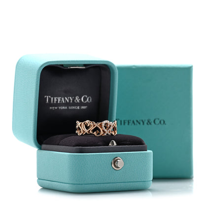 Tiffany 18K Rose Gold Diamond Paloma Picasso Loving Heart Band Ring 54 7 5 of 5