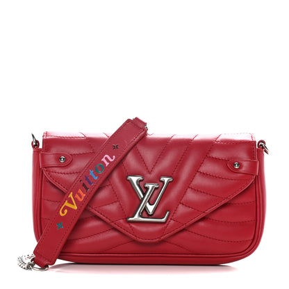 Louis Vuitton Calfskin New Wave Chain Pochette Scarlet 1 of 16
