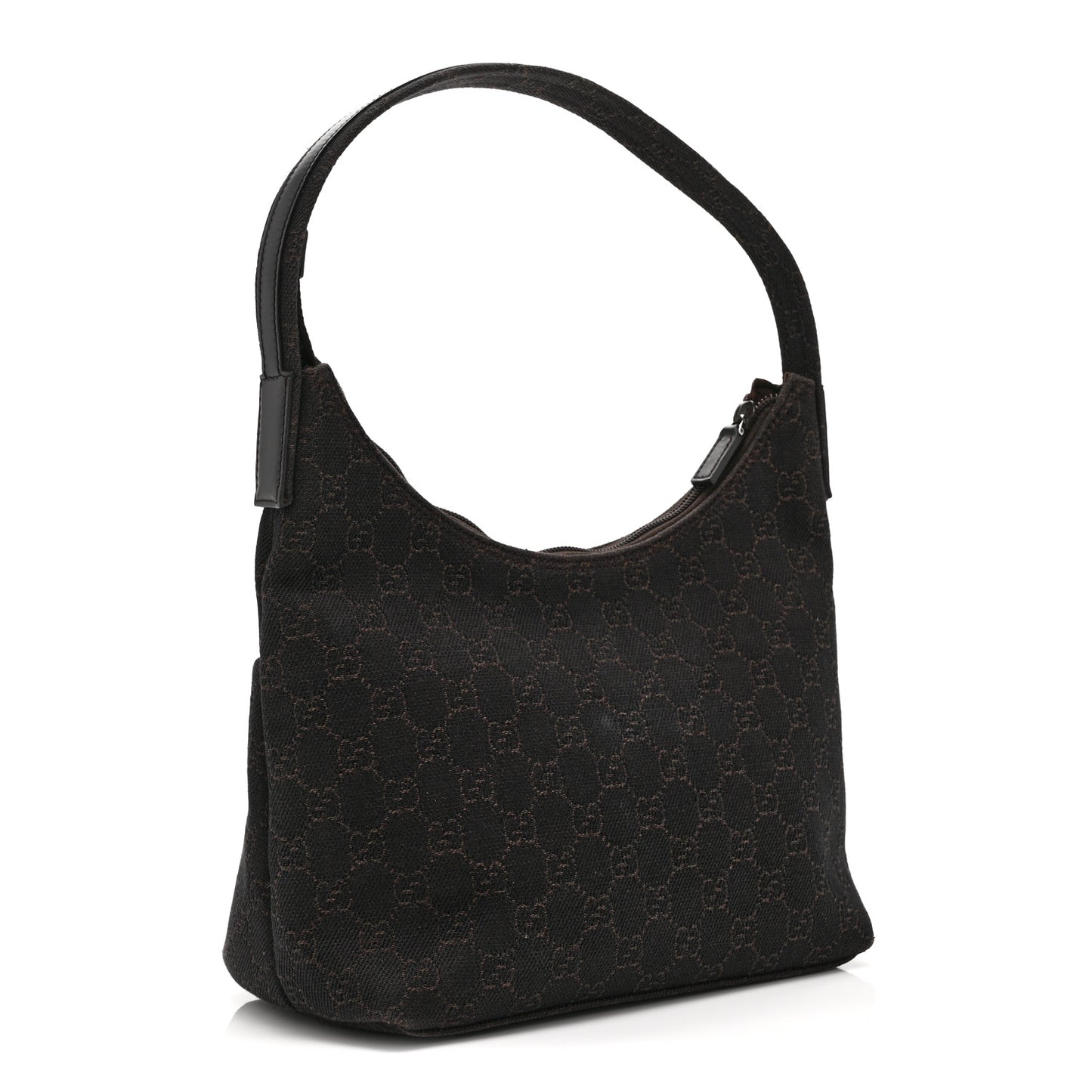 Denim Monogram Small Hobo Dark Brown