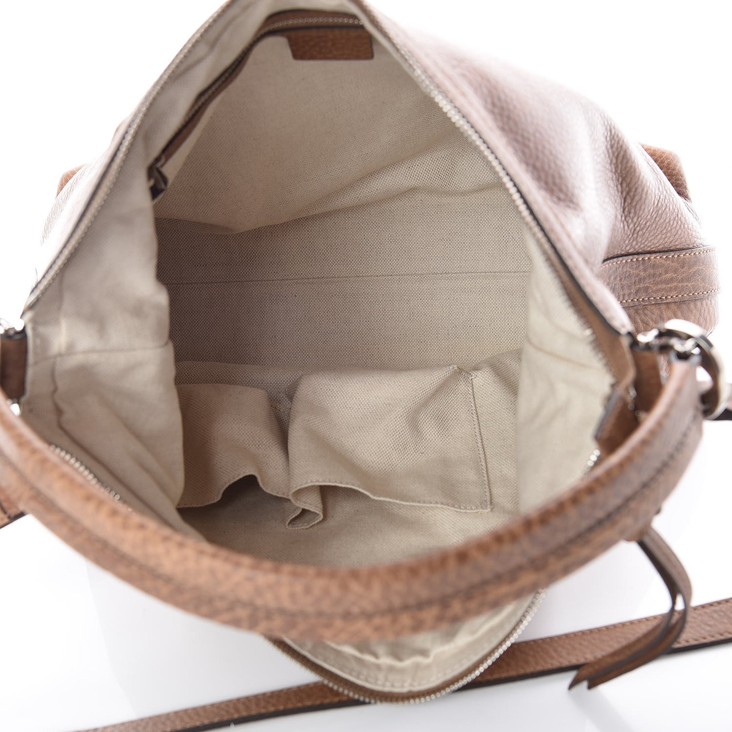 Pebbled Calfskin Small Miss GG Hobo Old Naturale