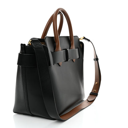 Burberry Smooth Calfskin Triple Stud Small Belt Bag Black Tan 3 of 12