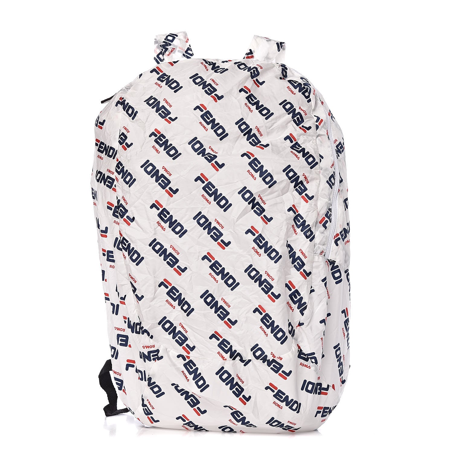 Fendi X FILA Calfskin Mania Backpack Help Bag Charm White Blueberry Multicolor 4 of 15