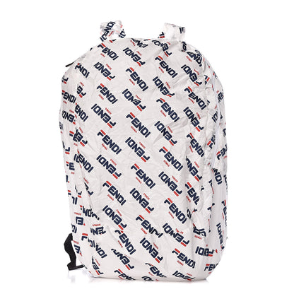 Fendi X FILA Calfskin Mania Backpack Help Bag Charm White Blueberry Multicolor 4 of 15