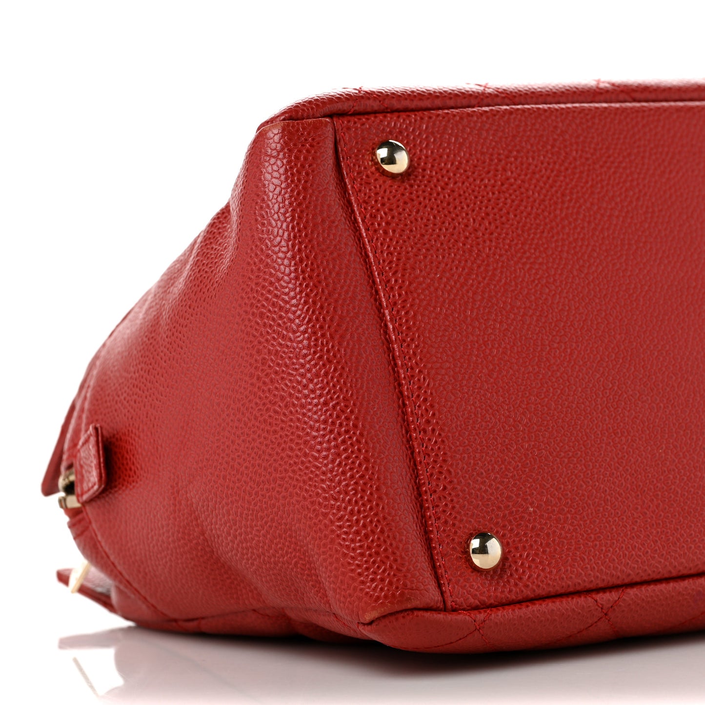 Caviar Quilted Petit Timeless Shopping Tote PTT Red