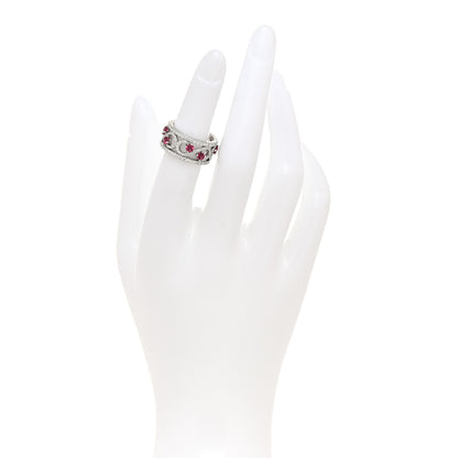 Tiffany Platinum Diamond Ruby Enchant Scroll Ring 49 4.75 2 of 5