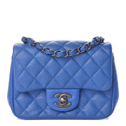 Chanel Caviar Quilted Mini Square Flap Blue 1 of 11