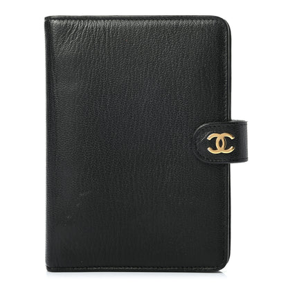 Chanel Goatskin Small Ring Agenda Planner Black 1 of 7
