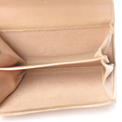 Chanel Iridescent Caviar Quilted Flap Card Holder Wallet Beige 5 of 9