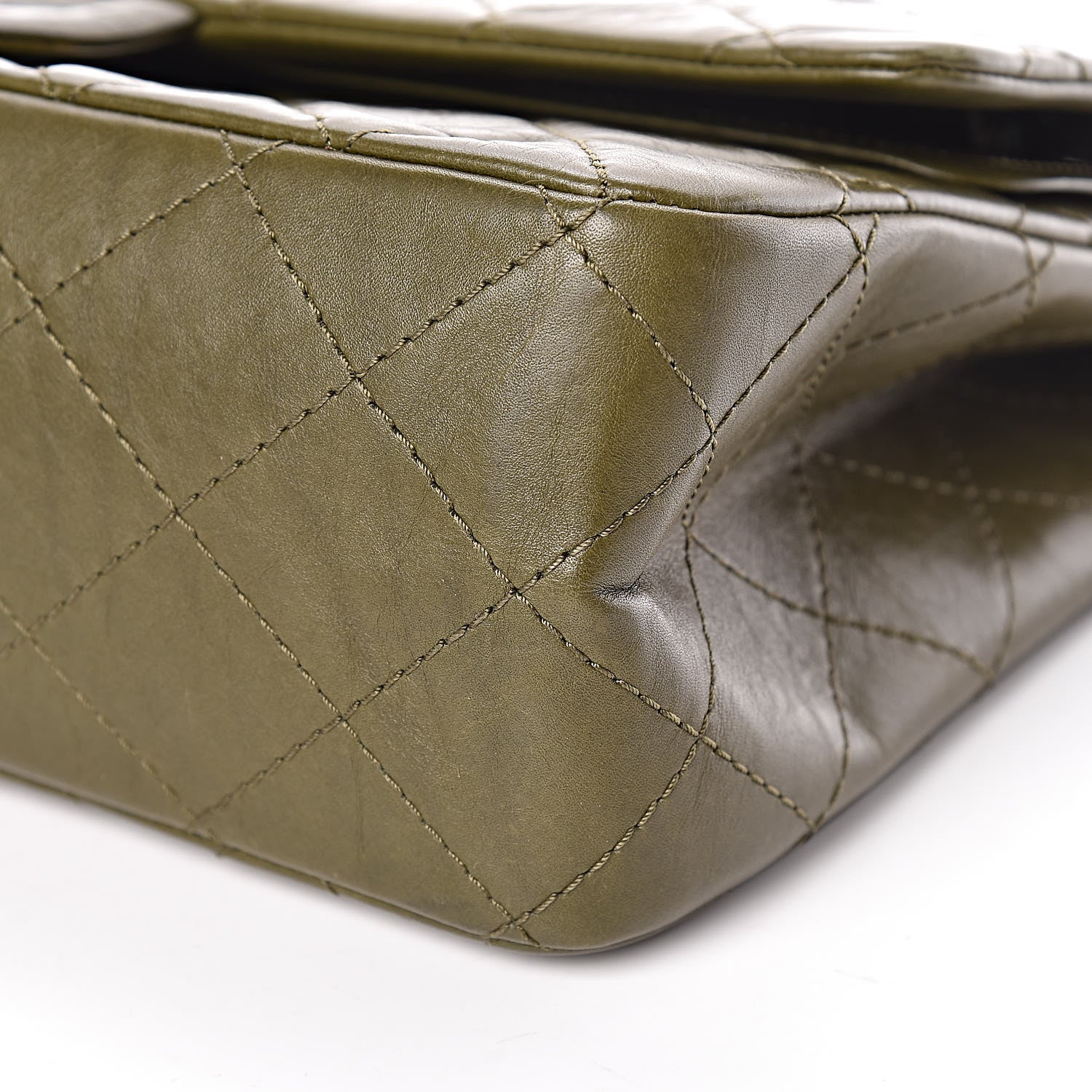 Chanel Aged Calfskin Quilted 2.55 Reissue 227 Flap Dark Green 6 of 9