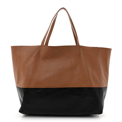 Celine Lambskin Horizontal Bicolor Cabas Camel Black 1 of 13