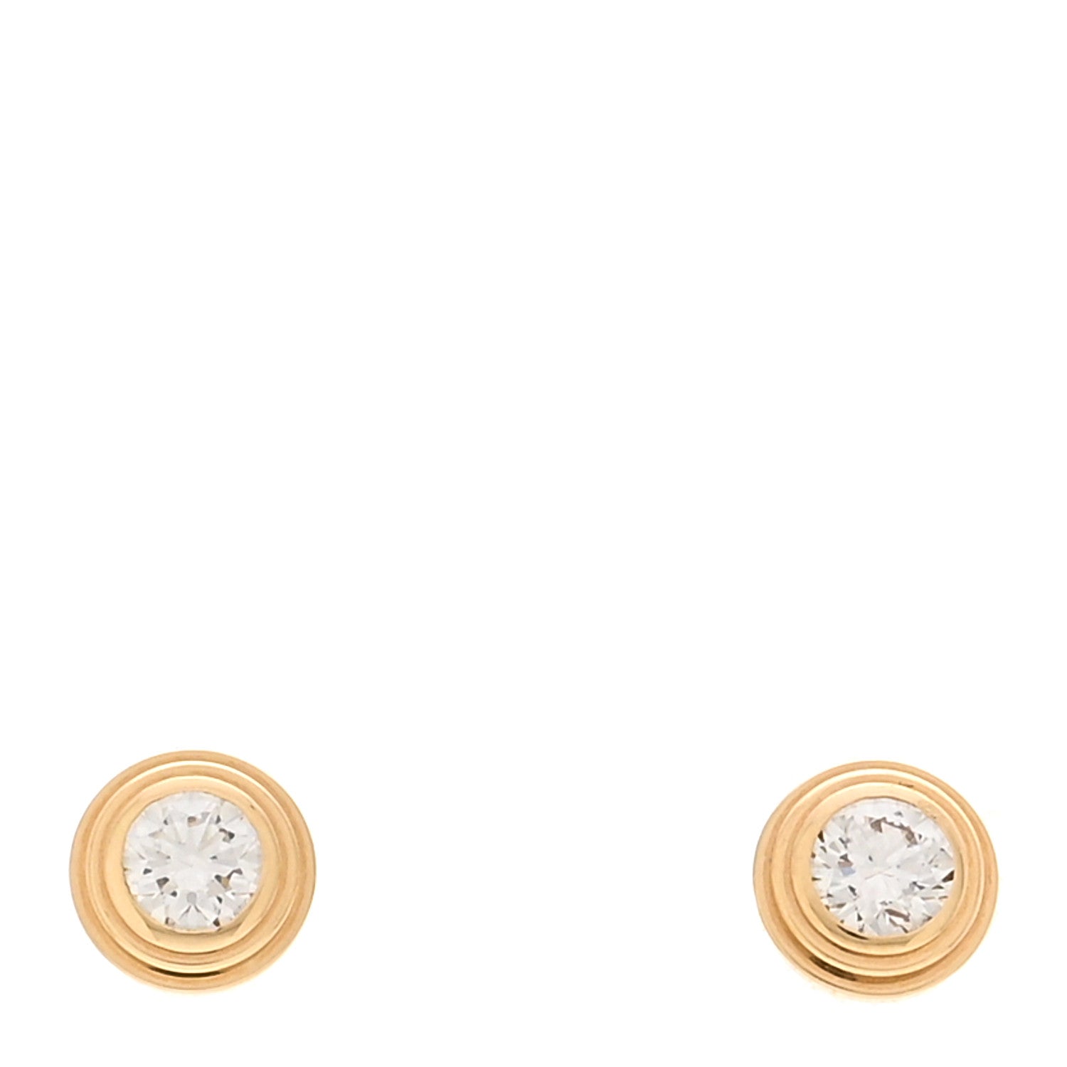 Cartier 18K Yellow Gold Diamond XS D'Amour Earrings 1 of 5