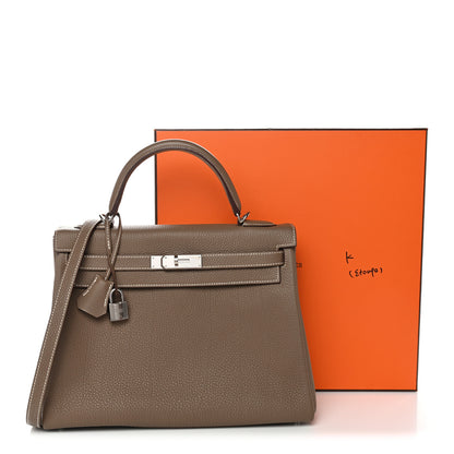 Hermes Togo Kelly Retourne 32 Etoupe 11 of 11
