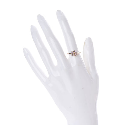 Cartier 18K Pink Gold Diamond Pink Sapphire Caresse D'Orchidees Par Ring 51 5.75 2 of 6