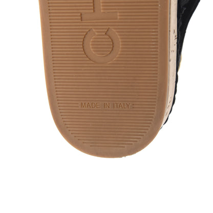 Chanel Cord Lambskin Quilted Logo Sandals 38 Black 9 of 10