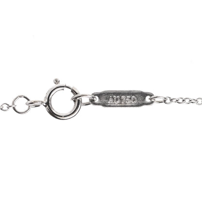 Tiffany 18K White Gold Diamond Enchant Heart Key Pendant Necklace 6 of 7