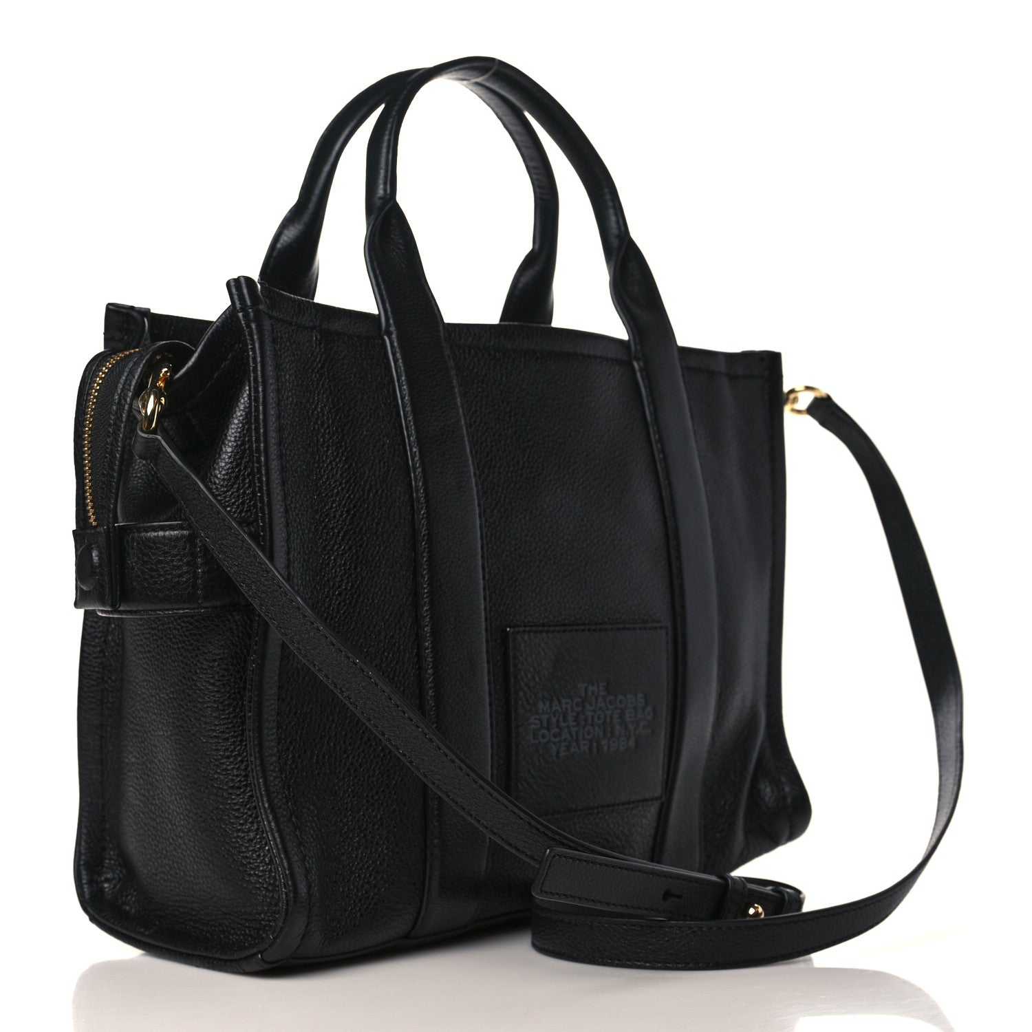 Marc Jacobs Grained Calfskin Medium The Tote Bag Black 2 of 8