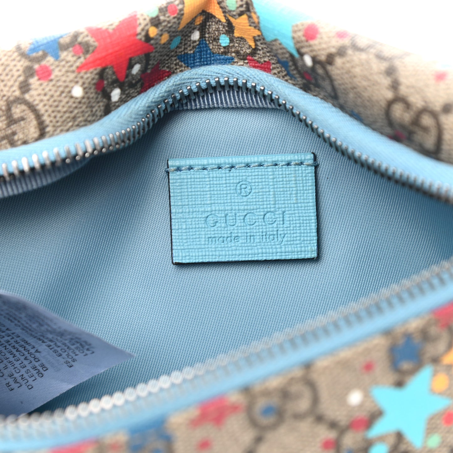 GG Supreme Monogram Web Childrens Star Print Belt Bag Multicolor