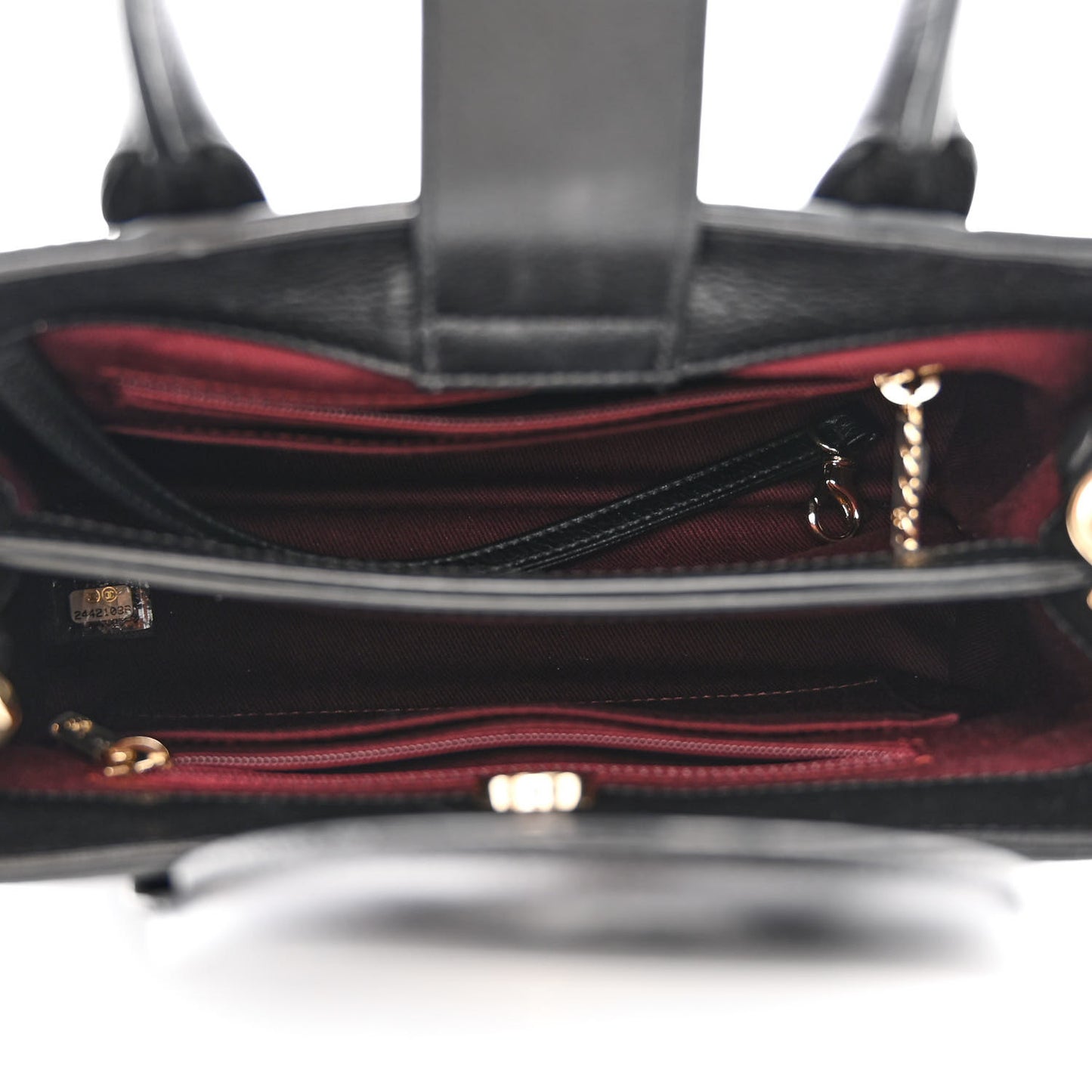 Grained Calfskin Mini Neo Executive Shopper Tote Black