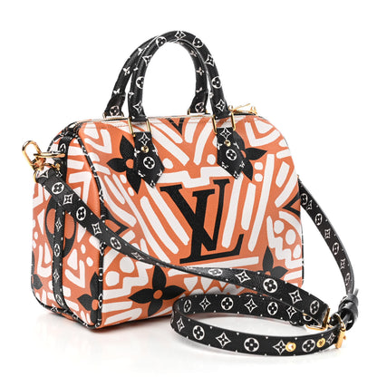 Louis Vuitton Monogram Giant Crafty Speedy Bandouliere 25 Creme Caramel 3 of 9