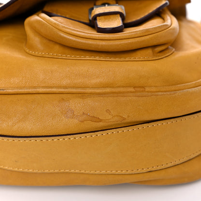 Christian Dior Calfskin Medium Gaucho Double Saddle Bag Yellow 13 of 26