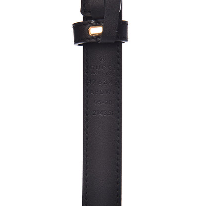 Gucci Calfskin Pearl Double G 20mm Belt 95 38 Black Cream 4 of 6