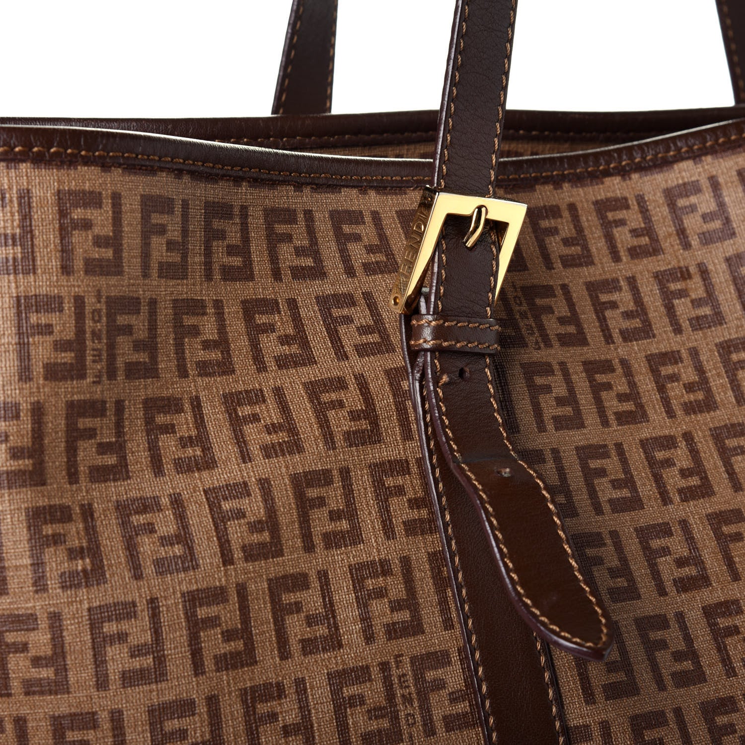 Fendi Zucchino Spalmati Vitello Tote Nocciola Castagna 11 of 11
