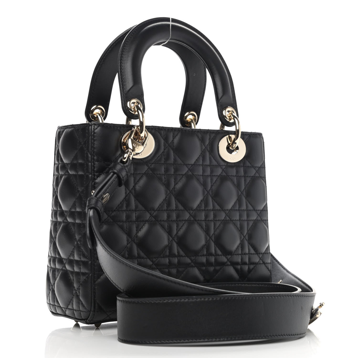 Christian Dior Lambskin Cannage Small My ABCDior Lady Dior Black 3 of 10