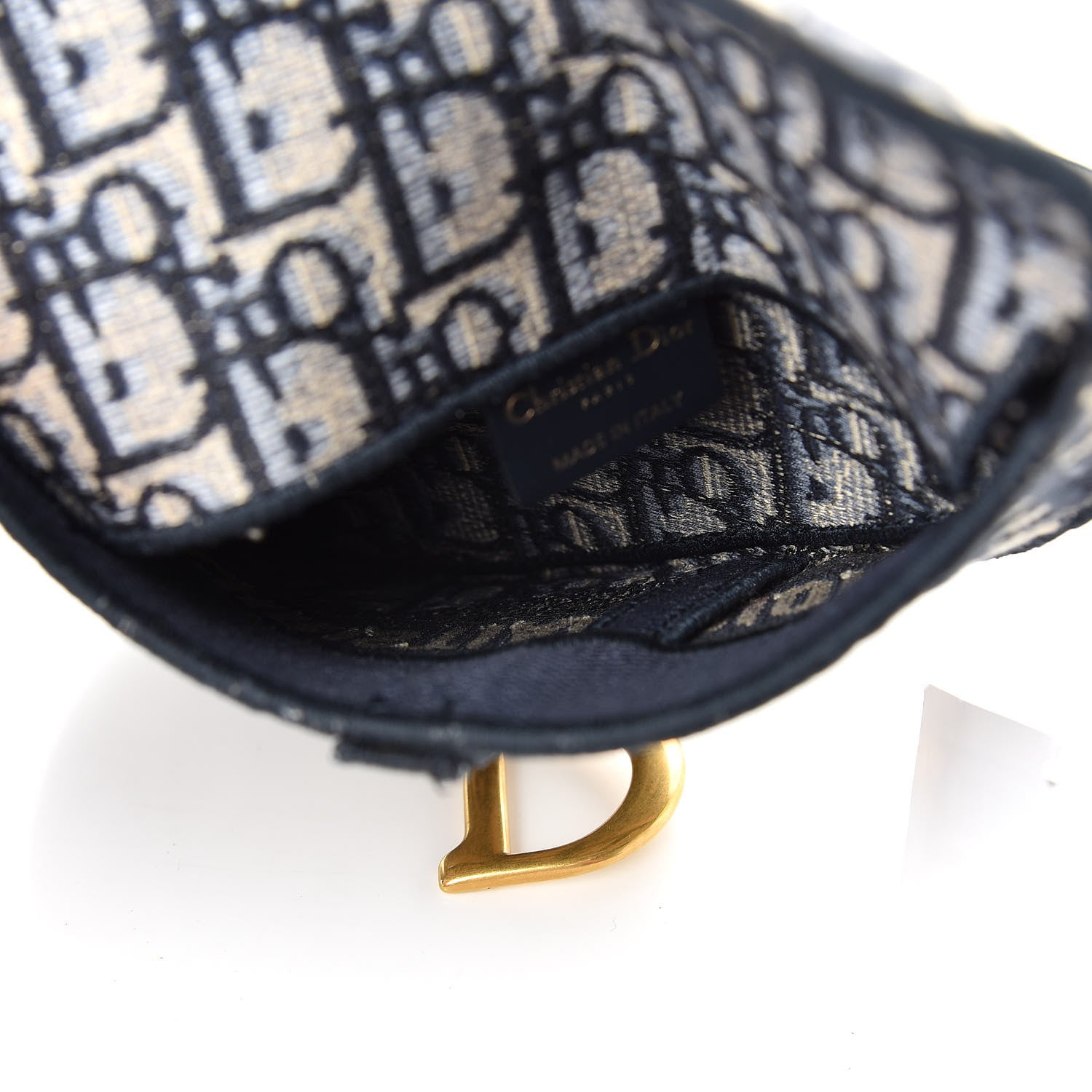 Christian Dior Oblique Saddle Pouch Blue 5 of 7