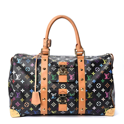Louis Vuitton Monogram Multicolor Keepall 45 Black 1 of 8