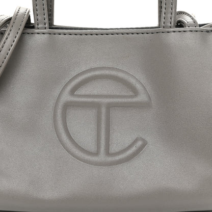 Telfar Vegan Leather Small Shopping Bag Grey 7 of 10