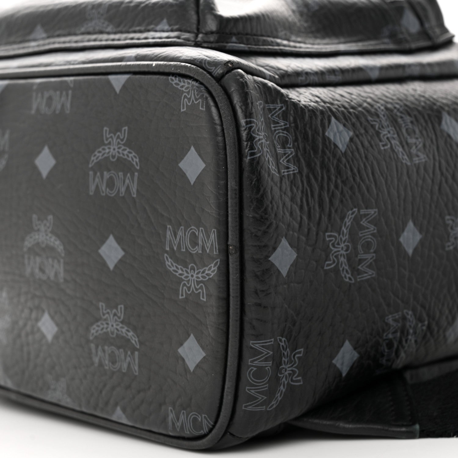 MCM Visetos Studded Small Dual Stark Backpack Black 10 of 15