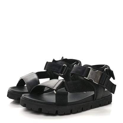 Prada Re-Nylon Sporty Tape Mens Sandals 6 Black 3 of 8