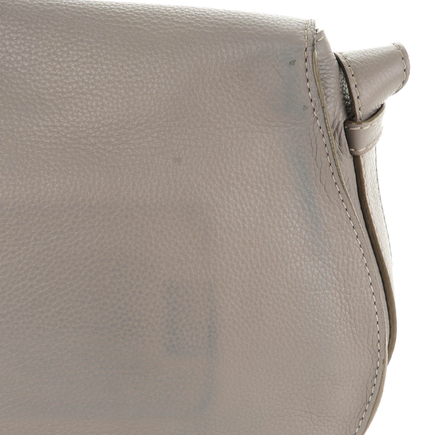 Chloe Calfskin Medium Marcie Round Crossbody Bag Cashmere Grey 12 of 12